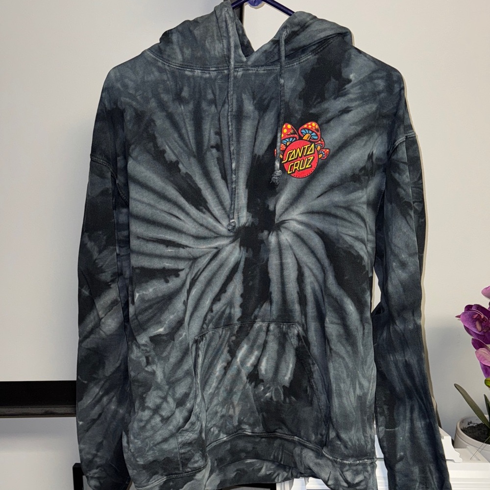 Santa Cruz Skateboards Black Tie-Dye Hoodie